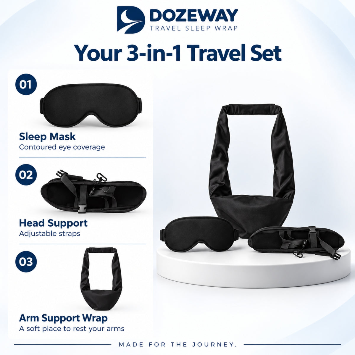 DOZEWAY™  First Class 3-in-1 Travel Sleep Set